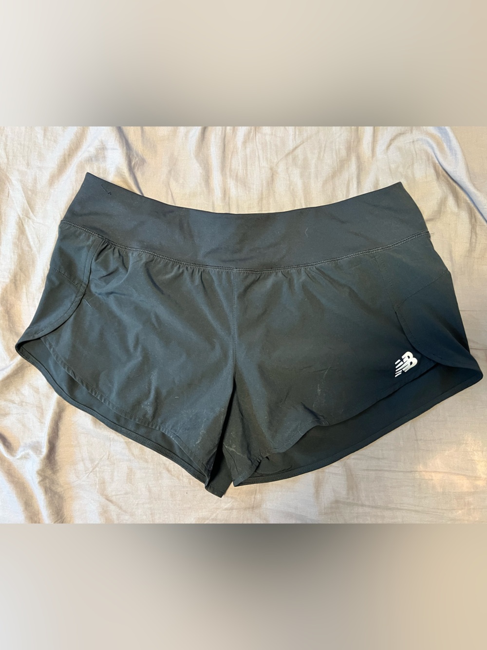 New Balance Black Performance Shorts with White Logo